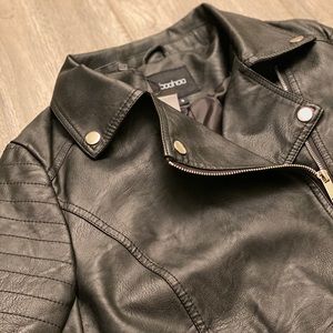 Women’s Asymmetrical Faux Leather Jacket